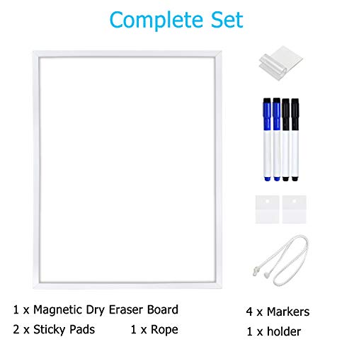 Small White Board(11 x 14 Inches), Browill Magnetic Dry Erase Whiteboard Board with 4 Dry Erase Markers for to Do List, Refrigerator, Locker, Office Door, Wall - with Hook - Thumbnail 4