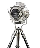 Vintage Modern Collectible Chrome Searchlight Home Black Screw Tripod Nautical Spotlights (Floor Lamp 72
