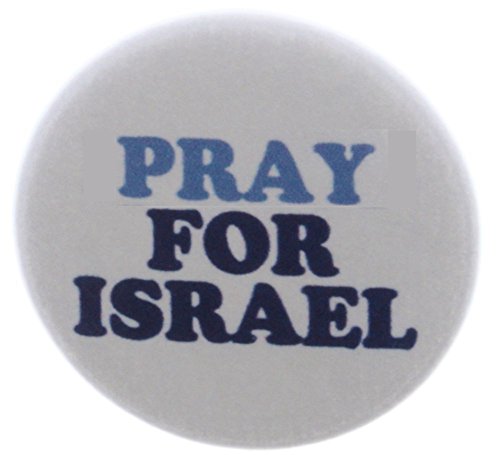 A&T Designs - QTY 10 Pray For Israel 1.25" Pinback Buttons Pins - Support Peace