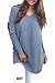 Mulisky Women's Plain V Neck Long Sleeve Knitted Baggy Pullover Casual Sweater