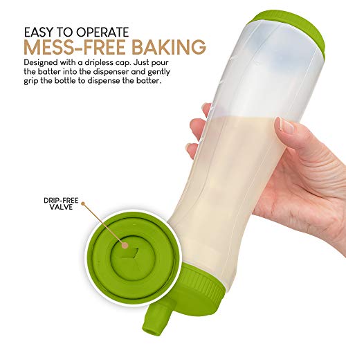 Pancake Batter Dispenser Pen, Easy Squeeze Bottle Baking Drip Proof