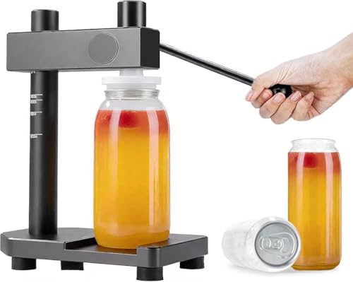 CAJUCA Can Sealing Machine, Manual Can Sealer Machine, Aluminum Alloy Soda Can Sealer, 191-168Mm Height Adjustable