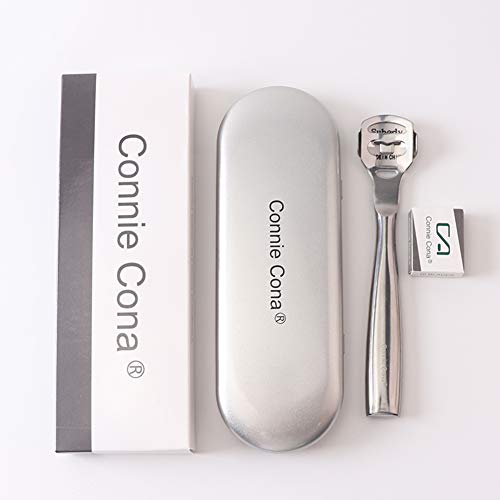 Connie Cona Stainless Steel Callus Shaver Remover for Feet Professional Dry Rough Skin Exfoliating Callus Corn Cutter Tool (Tin Box Pack 10pcs Replacement Blades) - Thumbnail 7