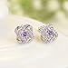 Clearance!!!Twinsmall Women Lady Elegant Diamond Ear Stud Flower Earrings Women Jewelry Earrings Stud (Purple)