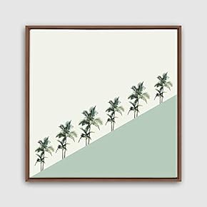 Framed Canvas Wall Art Geometric Building Canvas Prints Home Artwork Decoration for Living Room,Bedroom - 16x16 inches
