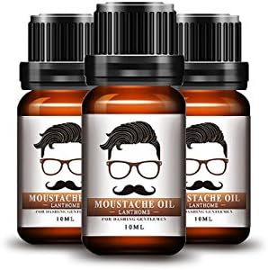 Natural Men Beard Oil for Styling Beeswax Moisturizing Smoothing Gentlemen Beard Care Conditioner Beard Growth oil beards hair Thicker Essence Mustache Thick 3pcs X10ml