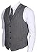 Ruth&Boaz 2Pockets 4Buttons Wool Herringbone/Tweed Tailored Collar Suit Vest (XL, Herringbone navy)