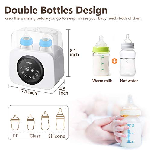 image for MATCC Baby Bottle Warmer Bottle Steam Sterilizer LED Display Baby Food