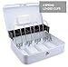 Kolibri Cash Box with Coin Tray and Lock (White)