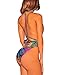 Women's High Waist Criss Cross No Support Bikini One Piece Bandage Swimsuit