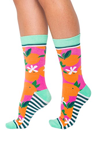 Woven Pear Women's Socks Orange You Glad, One Size - Thumbnail 2