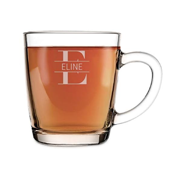 Teeglas mit Gravur Personalisierbar mit Namen - Teeglas Graviert mit Namen: Personalisierbar mit Text, Verschiedenen Designs und Schriftarten