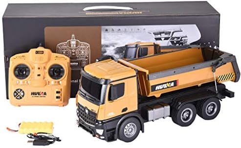 Panzisun HuiNa Toys 1573 1/14 2.4G 10CH RC Truck Crane 10kg Load Engineering Scale Wireless Heavy Metal Remote Control Car Best Gifts for Boys Hobbies Remote Controlled RTR Vehicles Parts