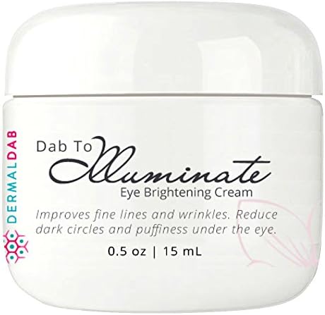 Dermal Dab, Dab To Illuminate Peptide Anti Aging Eye Cream, Reduce Wrinkles, Dark Circles & Eye Bags with Peptides, Hyaluronic Acid, Collagen, Caffeine, Grape Seed Extract, Chrysin & More (0.5 oz)