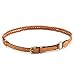 MoYoTo Women's Adjustable Stylish Brown Thin Braided Leather Belt For Jeans