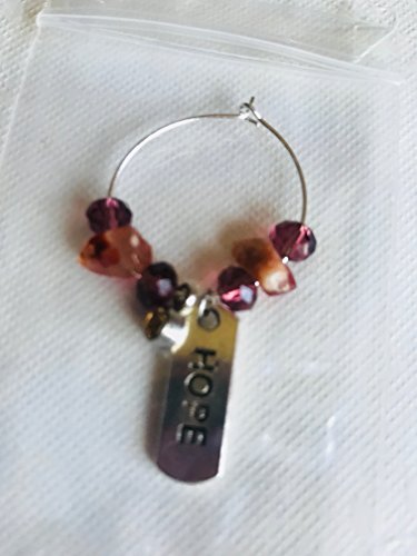 Individual Wine Charm with Inspirational Words - Drink Marker 30mm for Stemware
