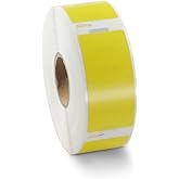 BETCKEY Colored Labels Compatible with Dymo 30336 (1" x 2-1/8") Return Address Labels, Compatible for Dymo LabelWriter Thermal 450, 4XL & Zebra Desktop Printers [2 Rolls, 1000 Labels, Yellow]