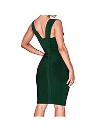 Vestido de mujer sin mangas con cuello en V y tirantes, color puro