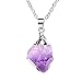 sedmart Amethyst Pendant Crystal Quartz silver plated Necklace Handmade Gemstone Pendant Mothers Day Gifts