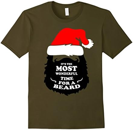 Men's It's The Most Wonderful Time For A Beard t-shirt 2XL Olive