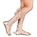 Dream Pairs Women's RAIL Knee High Gladiator Flat Sandals
