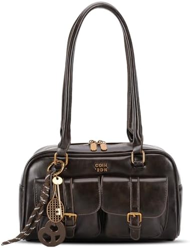 HICARRY Shoulder Bag Retro Top Handle Bag Y2k 90s Multiple Pockets
