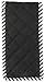 TropicaZona Quilted Canvas Soft Eyeglass Case (Pouch), Easy Flap Closure, Black