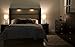 South Shore Gloria Headboard with Lights Chocolate and Weathered Oak, Contemporary