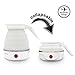 Travel Foldable Electric Kettle - Dual Voltage, Fast Water Boiling, Boil-Dry Protection | Small, Collapsible, Portable Kettle |100-120V & 220~240V (600 ML)