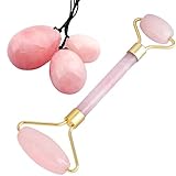 mookaitedecor Rose Quartz Roller Massager Tool
