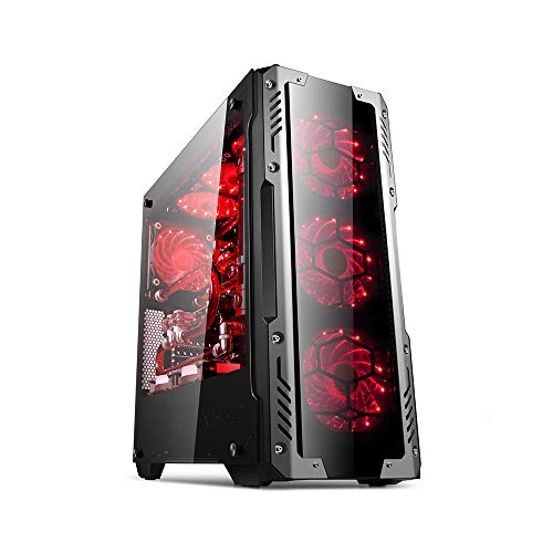 GOLDEN FIELD Z2 PC Case Gaming Computer Case ATX Cases Mid Tower Tempered Glass Side Panels