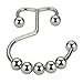 Amazer Brushed Nickel Double Shower Curtain Hooks, 12Pcs Stainless Steel for Bathroom Rods