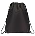 Drawstring Backpack Bookpack Bag, Black
