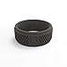 QALO Ring for Men - Mens Crosshatch Design with Breathable & Durable with Q2X - Comfort Fit Mens Wedding Bands - Rubber Engagement Rings for Him - Dark Grey, Size 12