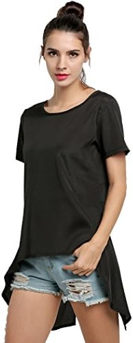 SFY New Women Short Sleeve Asymmetric Sexy Backless T-Shirt Tops Blouse