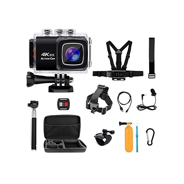 HD 4K Action-Kamera-Sport-Kamera mit eingebautem WiFi EIS-Funktion wasserdichte Fernbedienung Mic Video auf Nimm Cam… – Bild 3