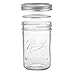 Tebery 15 Pack Clear Mason Jars 8 Oz, Regular Mouth Mason Jars Canning Glass Jars With Airtight lids and Bands
