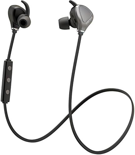 InzhiRui Best Wireless Sport Running Workout Earbud Sweat Proof Bluetooth Headphone, Cordless on Ear Neckband Headset for iphone ipod Android Samsung Galaxy S7 (Black Grey)