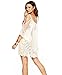 GBSELL Vintage Hippie Boho People Embroidered Floral Lace Crochet Mini Dress (S)