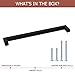 Goldenwarm 5 Pack Black Square Bar Cabinet Pull Drawer Handle Stainless Steel Modern Hardware for Kitchen and Bathroom Cabinets Cupboard,Center to Center 8-4/5in(224mm) Cabinet Door Pulls