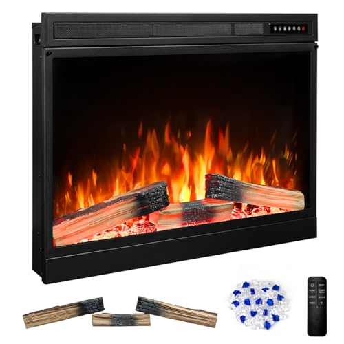 Electric 39" Electric Fireplace Insert,Freestanding & Recessed Electric Stove H…