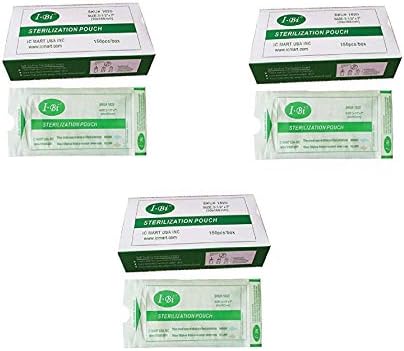IBI Self Seal Sterilization Pouch 3.5" x 7" Autoclave Bag 3 Pack (150 Count)