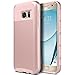 ULAK Galaxy S7 Case, S7 Case, Hybrid Dual Layer Protective Case for Samsung Galaxy S7 (2016 Release) 2-Piece Style Soft TPU Hard PC Shell Cover (Rose Gold/Rose Gold) Will not Fit S7 Edge