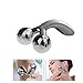 3D-Roller Facial Massager - Face Lift Tool Firming Beauty Massage Body Face Massager Mask Spa Y-Shape Microcurrent Slimming Dual Balls Roller, Face Lift, Skin Tightening, Smooth Fine Lines Silver