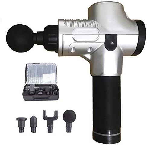 CAISYE Massage Gun Personal Handheld Percussive Deep Tissue Device for Adults Portable Massage Device Professional Cordless Percussion Vibration Therapy with 4 Massage Heads
