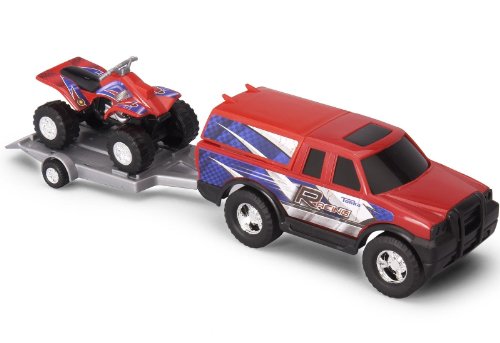 Tonka Off-road Adventure Set ~ Red Racing Pick UpTruck with Matching Red ATV (4-wheeler)
