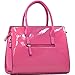 Dasein Fashion Padlock Briefcase Satchel Handbag, Tablet, iPad Bag - Rose