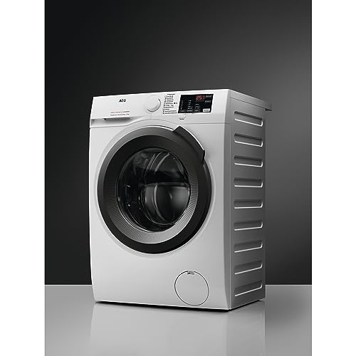 AEG Waschmaschine 8 kg, Serie 6000 ProSense: Mengenautomatik für automatische Anpassung von Waschdauer & Energieverbrauch, Startzeitvorwahl, Nachlegefunktion, Vollwasserschutz, 1400 U/min, L6AMZ48FL 9