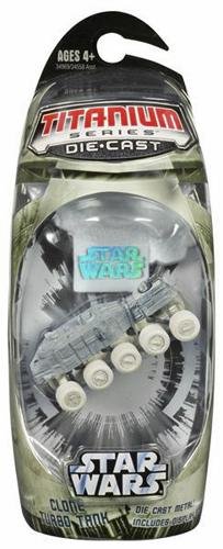 Star Wars, Titanium Series Die-Cast, Clone Turbo Tank (Arctic), 3 Inches