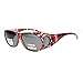 Polarized Sunglasses Fit Over Glasses Oval Rectangular OTG Anti-Glare (red, black)